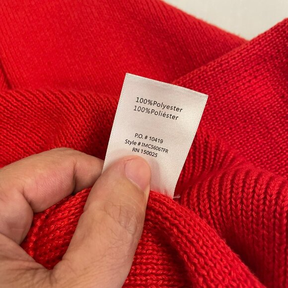 Emory Park Womens Turtleneck Knit Sweater Long Sleeve Red Size Small - Picture 9 of 9